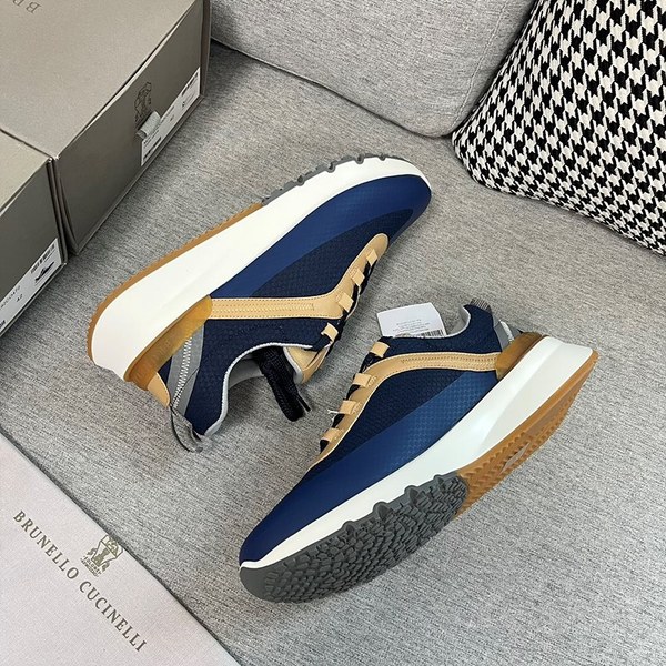 BRUNELLO CUCINELLI 브루넬로 쿠치넬리 남성 로우탑 스니커즈 / 블루 [매장가165만원대]