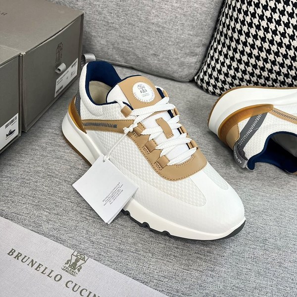 BRUNELLO CUCINELLI 브루넬로 쿠치넬리 남성 로우탑 스니커즈 / 화이트비스킷 [매장가165만원대]