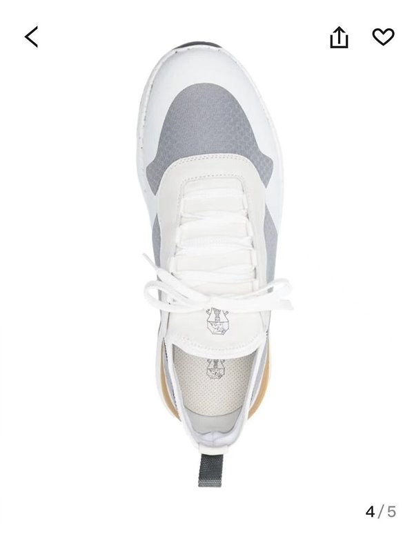 BRUNELLO CUCINELLI 브루넬로 쿠치넬리 남성 로우탑 스니커즈 / 그레이 [매장가165만원대]