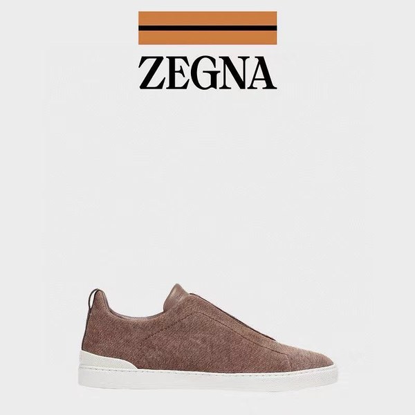 ZEGNA 제냐 트리플 스티치 로우탑 스니커즈 / 체스트넛브라운 [매장가119만원대]