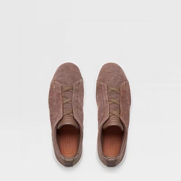 ZEGNA 제냐 트리플 스티치 로우탑 스니커즈 / 체스트넛브라운 [매장가119만원대]