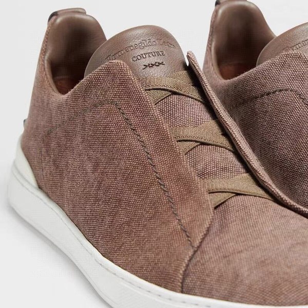 ZEGNA 제냐 트리플 스티치 로우탑 스니커즈 / 체스트넛브라운 [매장가119만원대]