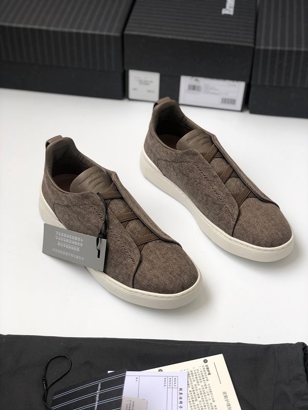 ZEGNA 제냐 트리플 스티치 로우탑 스니커즈 / 체스트넛브라운 [매장가119만원대]