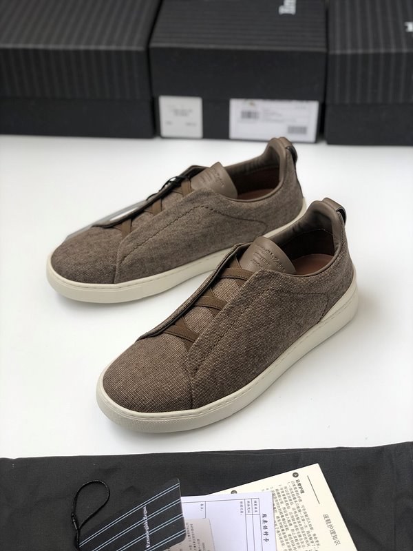 ZEGNA 제냐 트리플 스티치 로우탑 스니커즈 / 체스트넛브라운 [매장가119만원대]