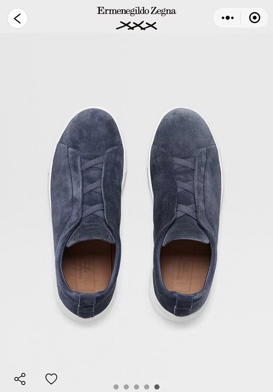 ZEGNA 제냐 트리플 스티치 로우탑 스니커즈 / 블루 [매장가119만원대]