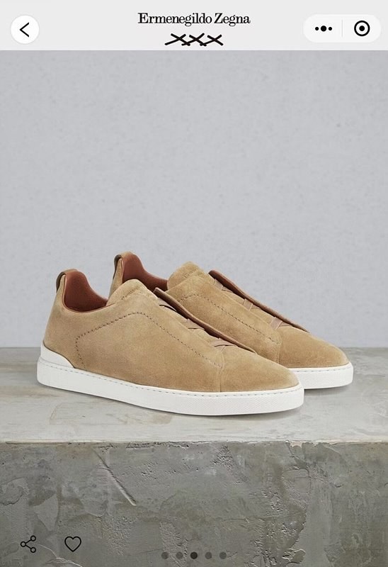 ZEGNA 제냐 트리플 스티치 로우탑 스니커즈 / 브라운 [매장가119만원대]