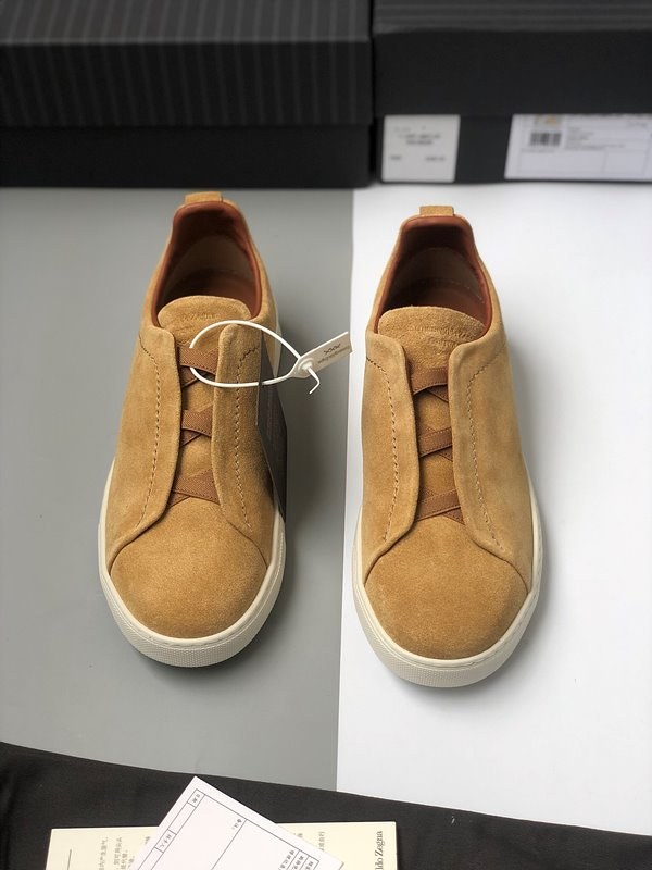 ZEGNA 제냐 트리플 스티치 로우탑 스니커즈 / 브라운 [매장가119만원대]