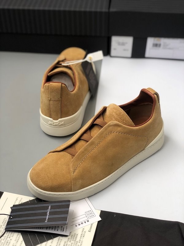 ZEGNA 제냐 트리플 스티치 로우탑 스니커즈 / 브라운 [매장가119만원대]