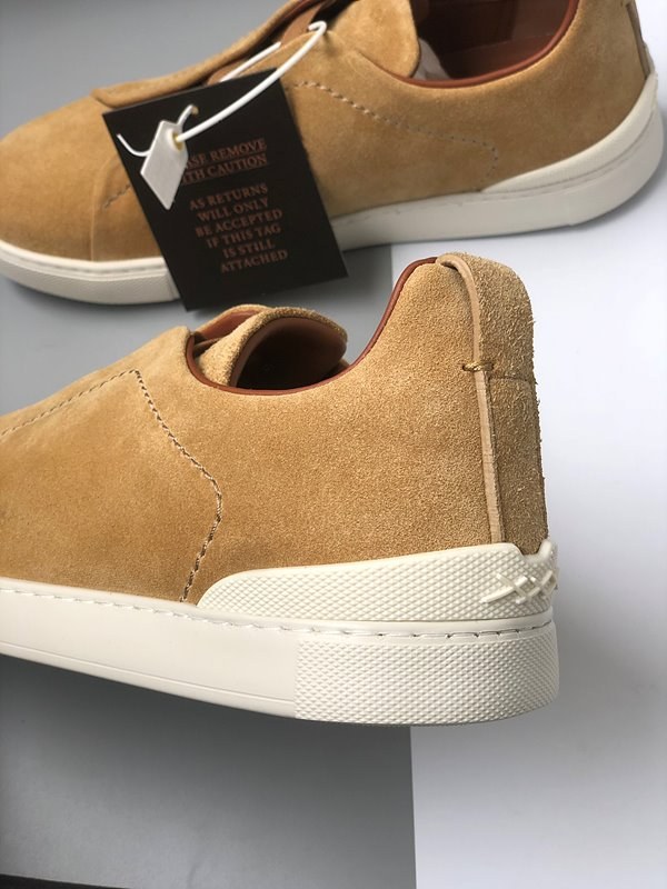 ZEGNA 제냐 트리플 스티치 로우탑 스니커즈 / 브라운 [매장가119만원대]