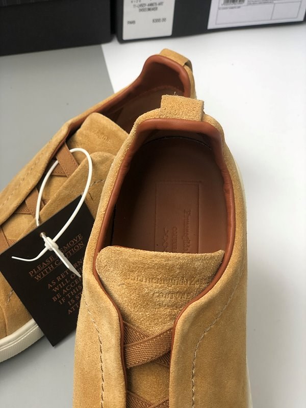 ZEGNA 제냐 트리플 스티치 로우탑 스니커즈 / 브라운 [매장가119만원대]