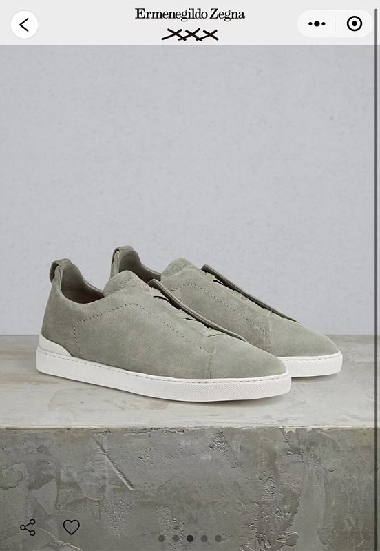 ZEGNA 제냐 트리플 스티치 로우탑 스니커즈 / 민트 [매장가119만원대]