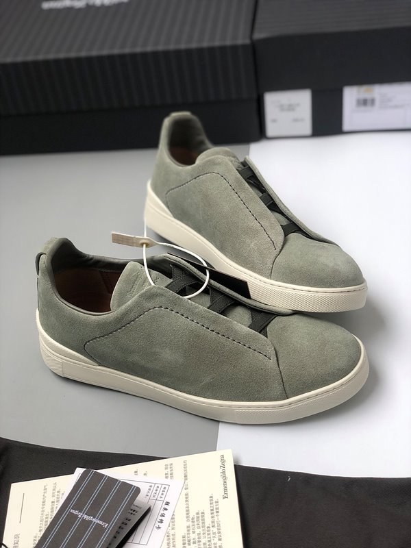 ZEGNA 제냐 트리플 스티치 로우탑 스니커즈 / 민트 [매장가119만원대]