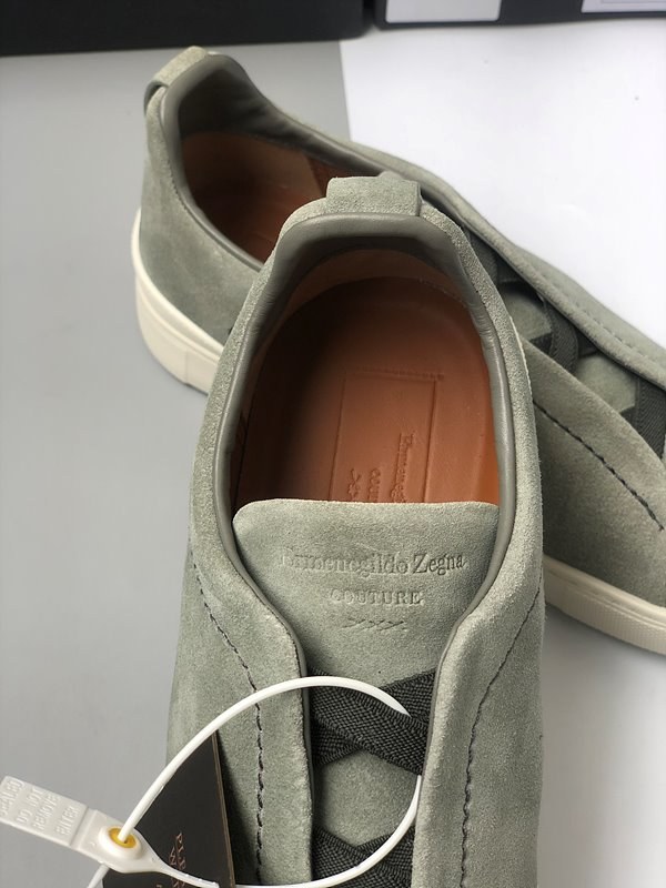 ZEGNA 제냐 트리플 스티치 로우탑 스니커즈 / 민트 [매장가119만원대]