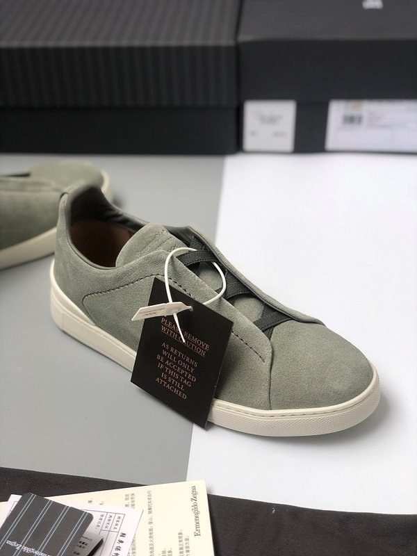 ZEGNA 제냐 트리플 스티치 로우탑 스니커즈 / 민트 [매장가119만원대]