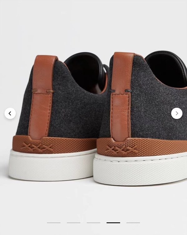 ZEGNA 제냐 트리플 스티치 로우탑 스니커즈 / 다크그레이 [매장가119만원대]