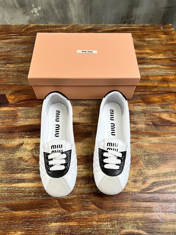 미우미우 Miu 레이스업 가죽 발레리나 플랫 (8color) [메장가 102만원대]