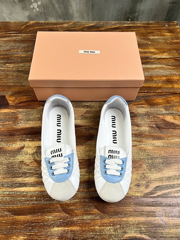 미우미우 Miu 레이스업 가죽 발레리나 플랫 (8color) [메장가 102만원대]