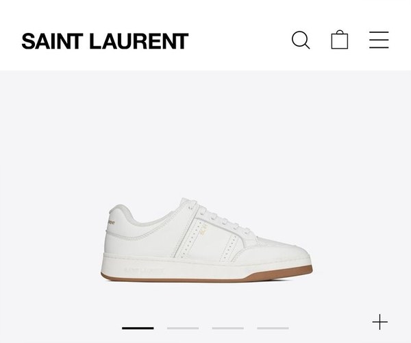 SAINT LAURENT YSL 입생로랑 로우탑 레이스업 스니커즈 / 화이트 [매장가140만원대]
