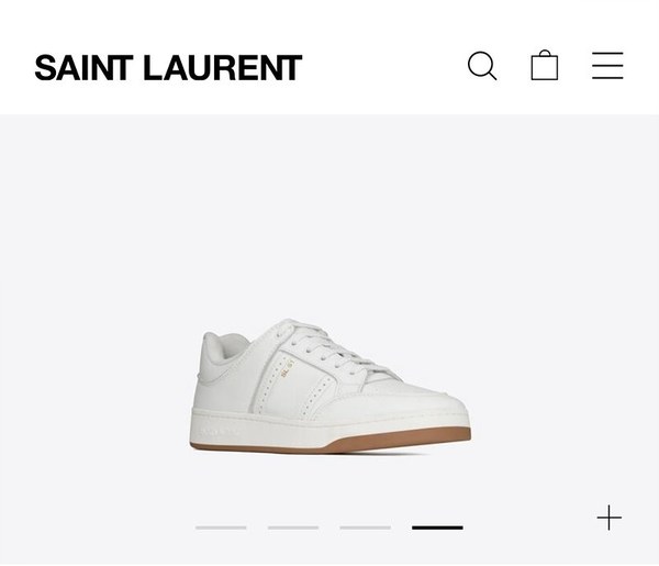 SAINT LAURENT YSL 입생로랑 로우탑 레이스업 스니커즈 / 화이트 [매장가140만원대]