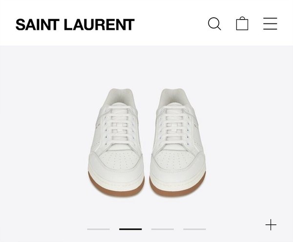 SAINT LAURENT YSL 입생로랑 로우탑 레이스업 스니커즈 / 화이트 [매장가140만원대]