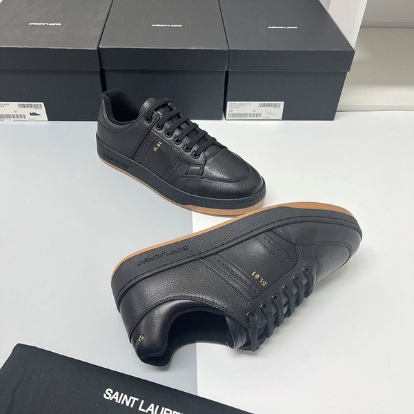 SAINT LAURENT YSL 입생로랑 로우탑 레이스업 스니커즈 / 블랙 [매장가140만원대]