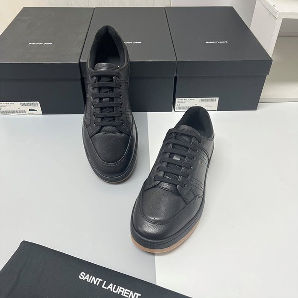 SAINT LAURENT YSL 입생로랑 로우탑 레이스업 스니커즈 / 블랙 [매장가140만원대]