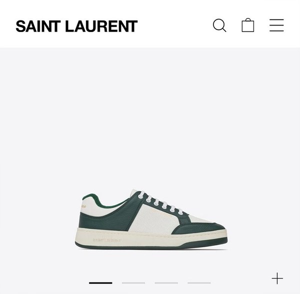 SAINT LAURENT YSL 입생로랑 로우탑 레이스업 스니커즈 / 그린 [매장가140만원대]
