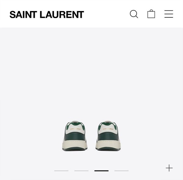 SAINT LAURENT YSL 입생로랑 로우탑 레이스업 스니커즈 / 그린 [매장가140만원대]