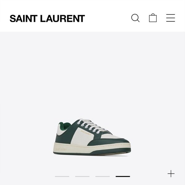 SAINT LAURENT YSL 입생로랑 로우탑 레이스업 스니커즈 / 그린 [매장가140만원대]