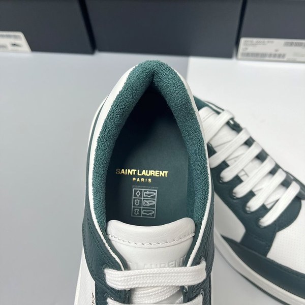 SAINT LAURENT YSL 입생로랑 로우탑 레이스업 스니커즈 / 그린 [매장가140만원대]