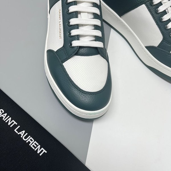 SAINT LAURENT YSL 입생로랑 로우탑 레이스업 스니커즈 / 그린 [매장가140만원대]