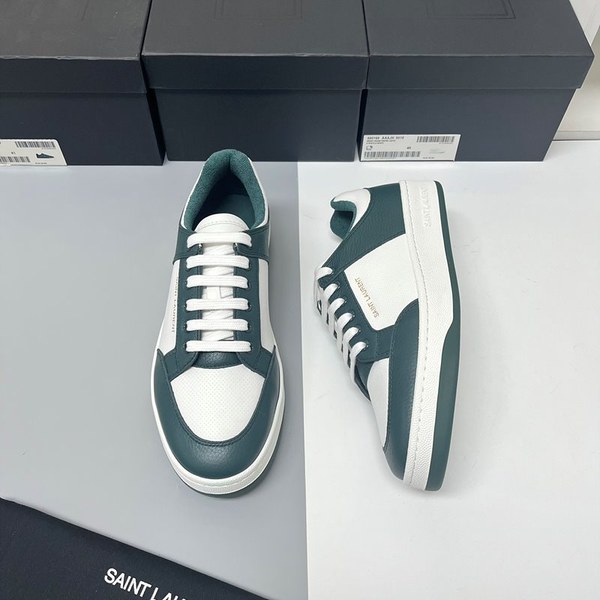 SAINT LAURENT YSL 입생로랑 로우탑 레이스업 스니커즈 / 그린 [매장가140만원대]