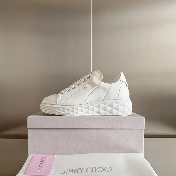 지미추 다이아몬드 맥시 화이트 스니커즈