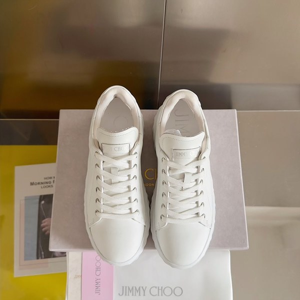 지미추 다이아몬드 맥시 화이트 스니커즈