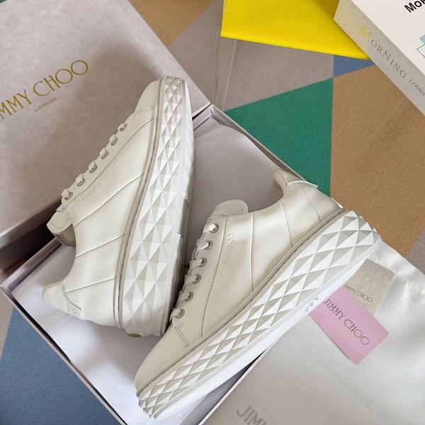 지미추 다이아몬드 맥시 화이트 스니커즈