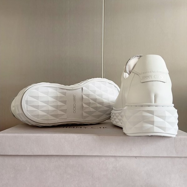 지미추 다이아몬드 맥시 화이트 스니커즈