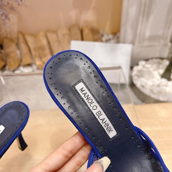 Manolo Blahnik 사각 메쉬 뮬 슬리퍼(7cm) [매장가 340만원대]