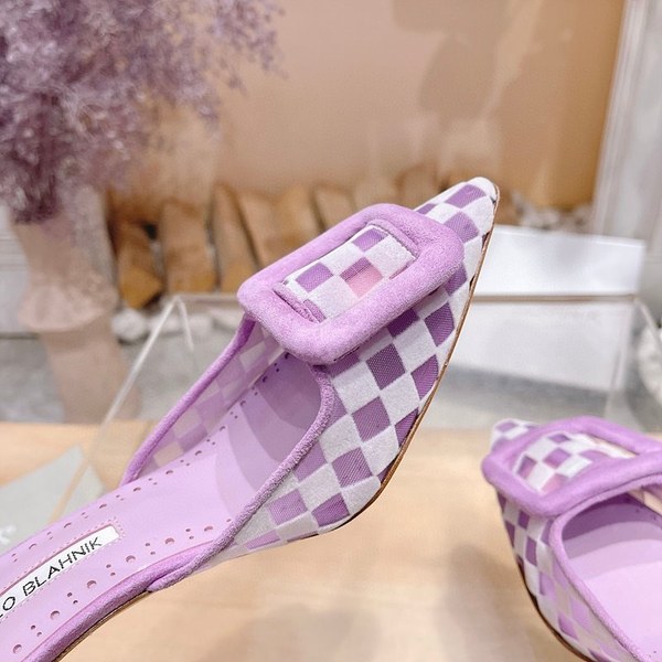 Manolo Blahnik 사각 메쉬 뮬 슬리퍼(7cm) [매장가 340만원대]