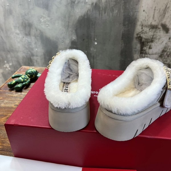 로저비비에 비브 윈터 퍼 스트라스 버클 슬리퍼 브라운 [매장가 210만원대]