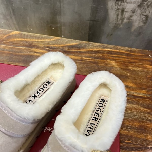 로저비비에 비브 윈터 퍼 스트라스 버클 슬리퍼 브라운 [매장가 210만원대]