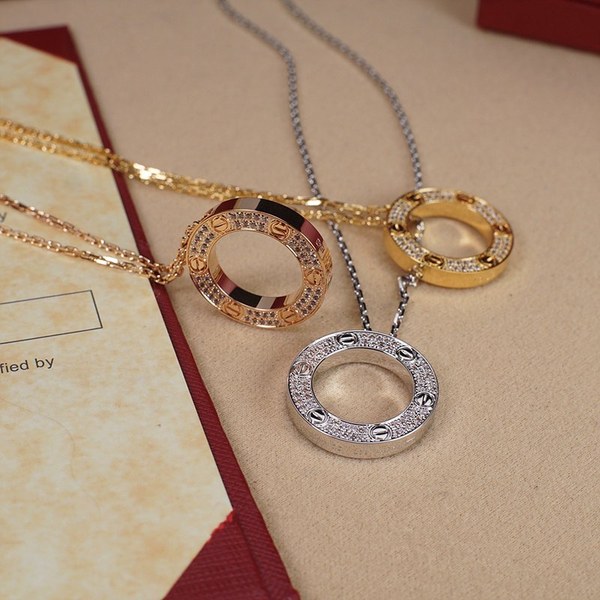 까르띠에 LOVE 팬던트 파베 3color