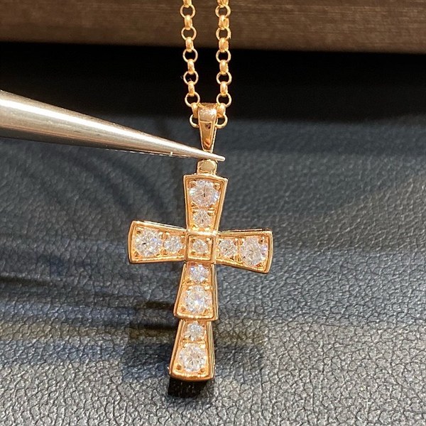 불가리 크로스 펜던트 네크리스 2color [매장가 515만원대]