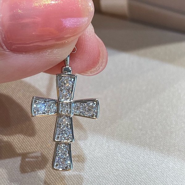 불가리 크로스 펜던트 네크리스 2color [매장가 515만원대]