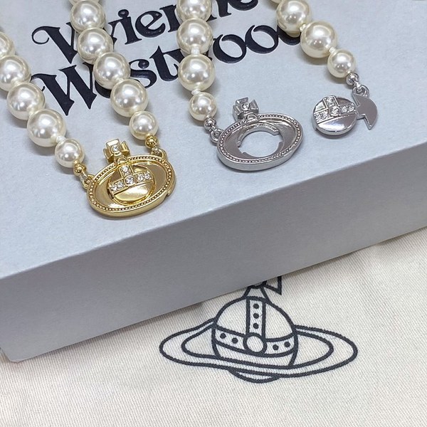 비비안웨스트우드 우너 로우 펄 드롭 초커 목걸이 2color 매장가 58만원대]