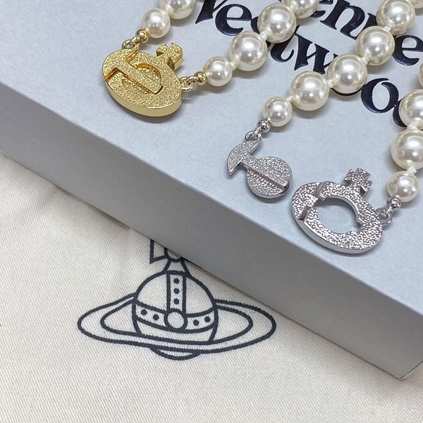 비비안웨스트우드 우너 로우 펄 드롭 초커 목걸이 2color 매장가 58만원대]