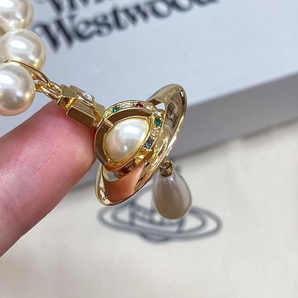 비비안웨스트우드 우너 로우 펄 드롭 초커 목걸이 2color 매장가 58만원대]