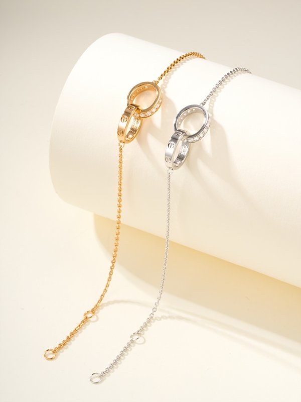 까르띠에 러브 브레이슬릿, 체인형 세미 파베 2color