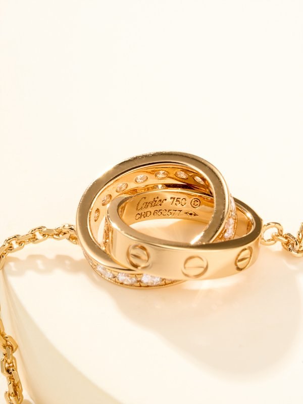 까르띠에 러브 브레이슬릿, 체인형 세미 파베 2color