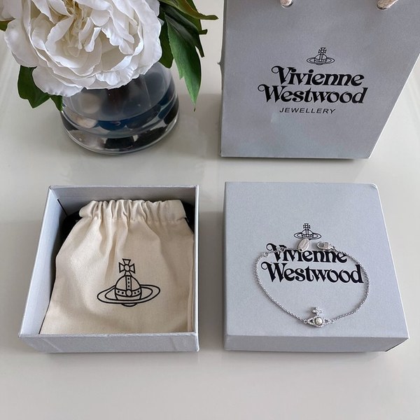 비비안웨스트우드 올림피아 펄 체인 팔찌 [매장가 33만원대]