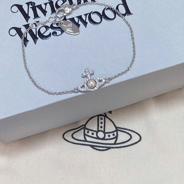 비비안웨스트우드 올림피아 펄 체인 팔찌 [매장가 33만원대]